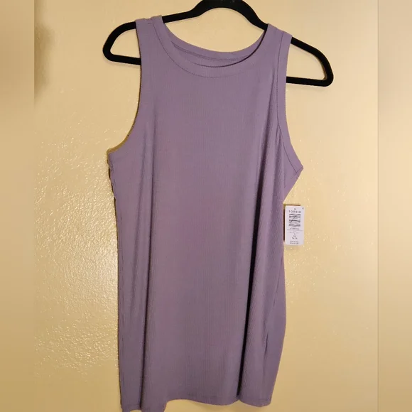 Torrid Super Soft Ribbed High Neck Tank Top in Dusk Size 1X NWT - Picture 8 of 13